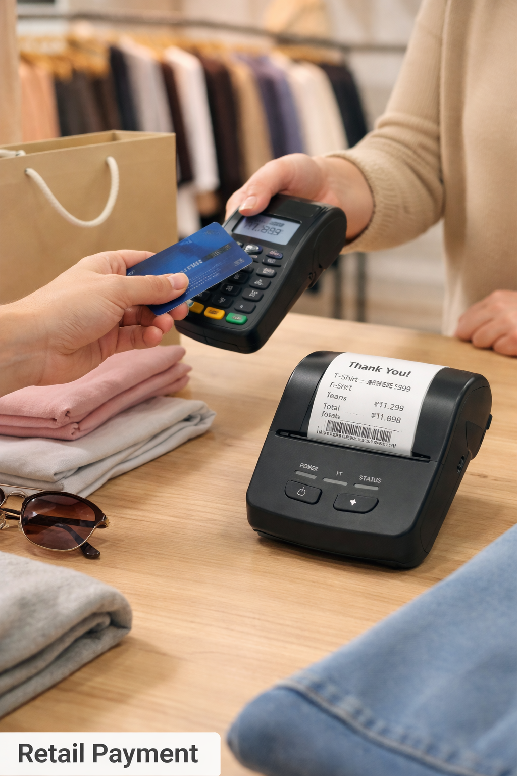 Card Payment Transaction Receipt Printed By 3” Inch Thermal Printer