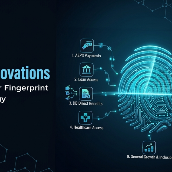 A Blog Banner On 9 Fintech Innovations Enabled by Aadhar Fingerprint Scanner Technology